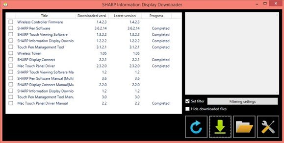 Sharp Information Display Downloader